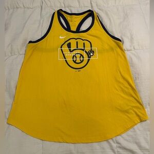 Nike Milwaukee Brewers Yellow Tank Top